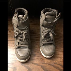 Green Candiea Wedge Sneakers